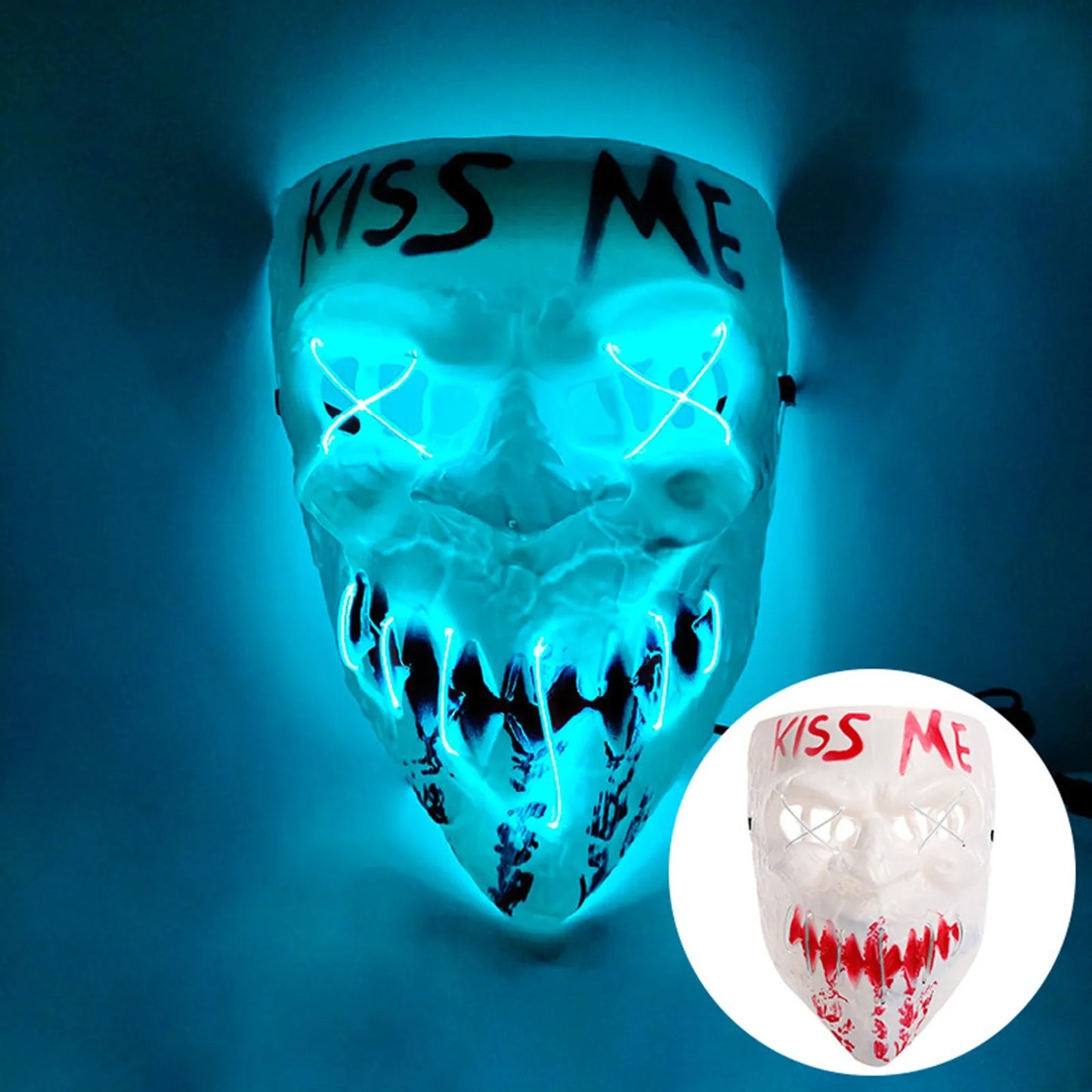 Luminous Mask Mask Dance Cold Light LED Mask Scary Mask for Festival Cosplay Halloween Costume Masquerade Parties,Carnival,Gift