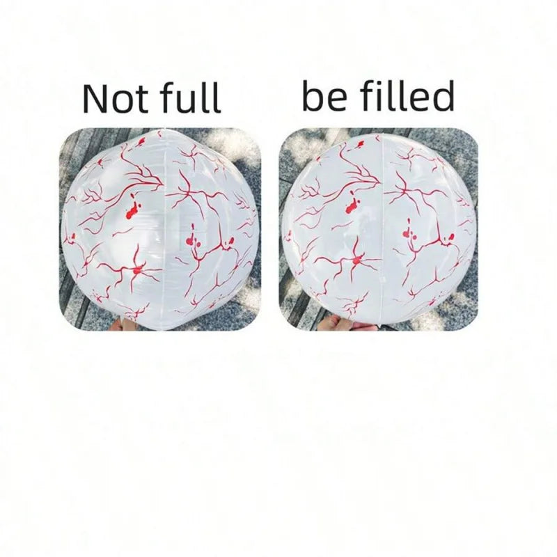 3pcs 55cm/22 Inch Halloween Inflatable Eyeball Balloons Set, Outdoor Party Decorations, Halloween Theme Supplies