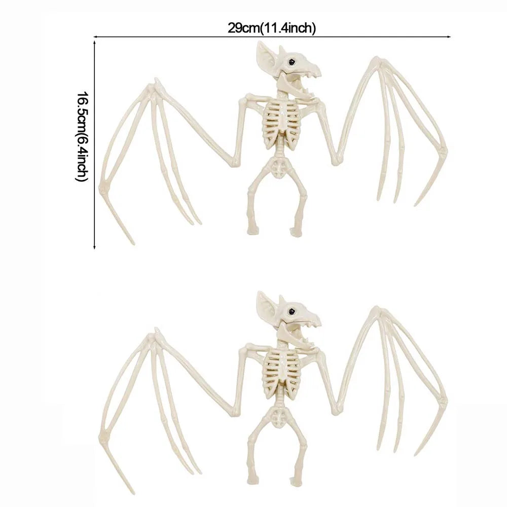 1/2pcs Halloween Skull Bat Skeleton Human Shape Bones Halloween Party Supply Home Garden Decoration Haunted House Horror Props
