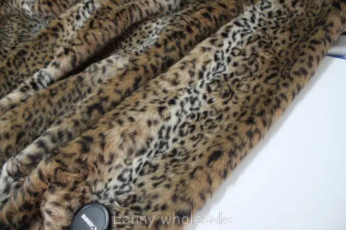 Long Pile Leopard Print Fur Fabric ,Cushion Faux Fur Fabric Yard 150*50cm/Piece Free Shipping