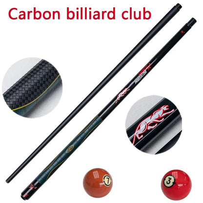 Carbon Billiard Cue Stick 13mm Tip Leopard Pattern Design Durable and High Quality Ideal for 9 Ball and Carom Billiards
