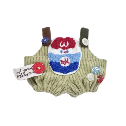 17cm Cute Mini Plush Doll'S Clothes Outfit Accessories Labubu Idol Dolls Donut Overalls Clothing DIY Kid Gift Strap Labubu Pants