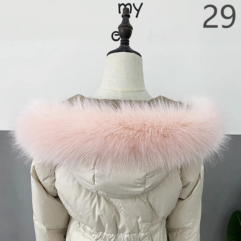 Women Faux Fur Collar Scarf Winter Warm Thick Imitation Fur Shawl Collar Plush Fluffy Neck Warmer Scarves Coat Accessories