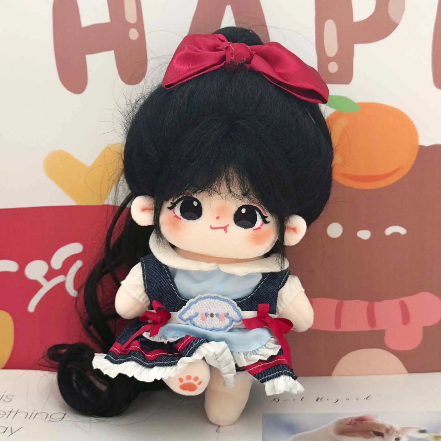 20cm Kawaii Plush Cotton Doll Anime Stuffed Idol Doll Outfit Baby Plushies Toys Star Dolls Action Figure Dress Girls Kids Gifts