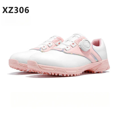 PGM Children Golf Shoes for Girls With Knob Laces Waterproof and Anti Slip Sports Sneakers XZ306