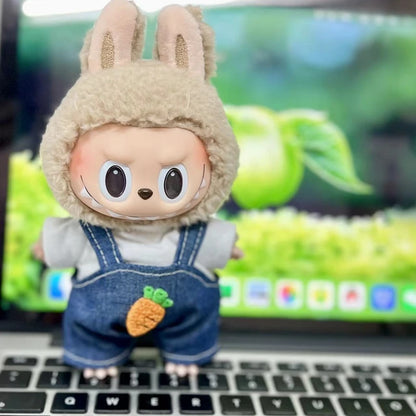 17cm Cute Mini Plush Doll'S Clothes Outfit Accessories for Korea Kpop Exo Labubu Idol Dolls Sweater Hoodie Clothing DIY Kid Gift