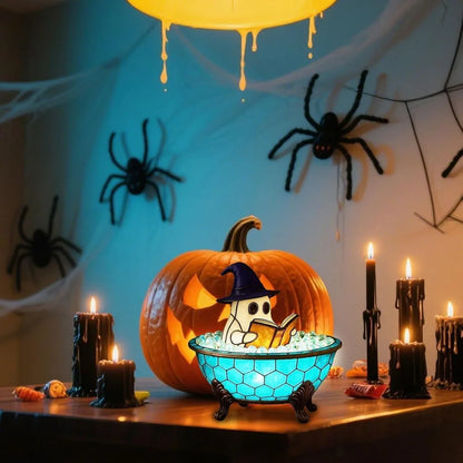 Halloween Ghost Bubble Bath Lamp，Cute Ghost Night Light，Ghost-Themed Bathtub Accent Lamp for Halloween Party or Gift