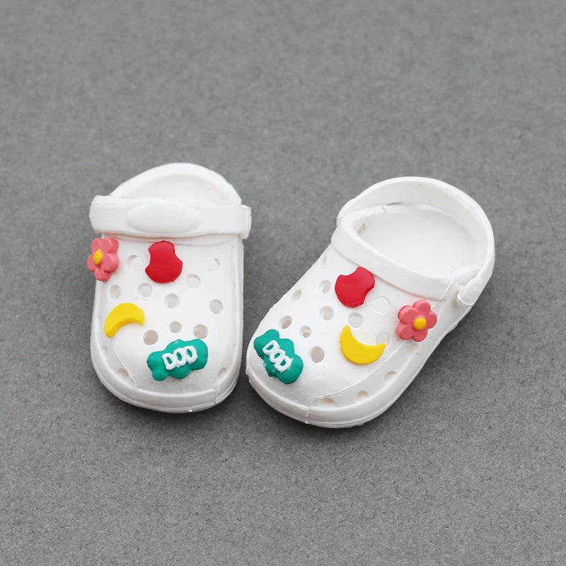 Labubu Doll Slippers Shoes (4.3*2.0cm) for Labubu Macaron  Bao-Ao Bao Ao &15cm EXO Plush Doll & 1/6 BJD Doll