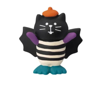 2024 Halloween Pumpkin Miniature Night Light Cat Scene Props Decoration Luminous Resin Small Ornament Trendy Play Creative Gift
