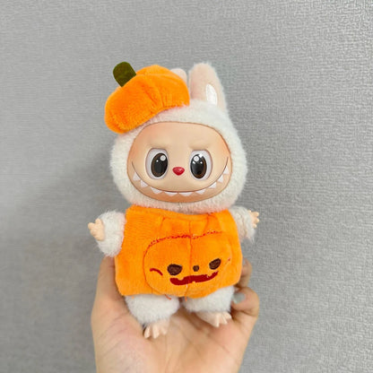 Pumpkin Halloween Set&Christmas Tree Star Dress for 3.0 Labubu Doll Outfit Cute Protective Shell Accessories Holiday Gifts