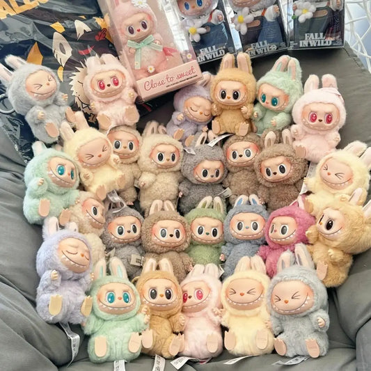 Labubu the Monster Exciting Macaron Series Blind Box Labubu Have a Seat Series Blind Bag Figure Vinyl Plush Doll Mystery Box Toy