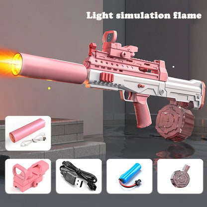 Automatic Electric Water Gun Toy Summer Induction Water Absorbing High Pressure Water Gun Beach Outdoor Water Rifle Fight Toys