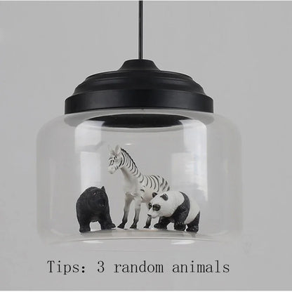 Nordic Cartoon Pendant Lights Led Lighting Cute Animal Hanging Lamps for Children Room Light Glass Lamp Bedroom Home Decor Gift