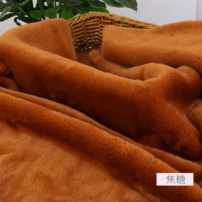 Imitation Rex Rabbit Plush Fabric by Meters for Needlework Clothes Toys Pillowcases Diy Sewing Soft Warm Thick Smooth Fur Cloth