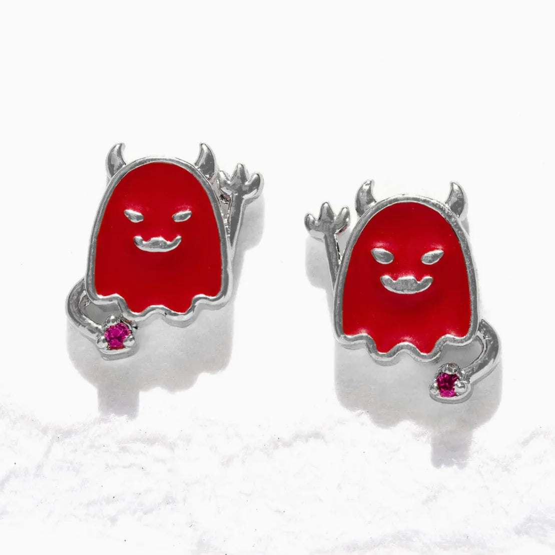 New Halloween Gothic Cute Oil Drip Pumpkin Ghost Skull Stud Earrings for Women Fashion Jewelry Gift Wholesale