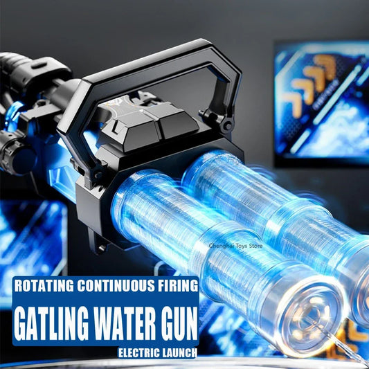 Summer Beach Pool Toys Water Toys Party Toys Gatling Gun Watergun Gatling Electric Powerful Water Gun Sports-Entertainment Gifts