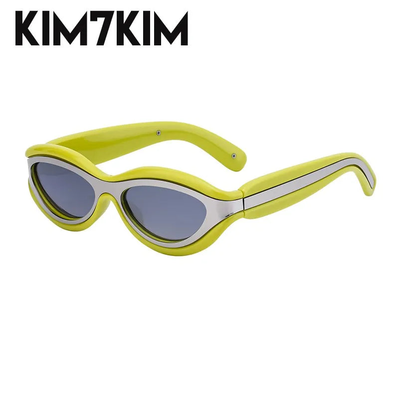 Y2k Oval Sunglasses Men Women 2025 Luxury Brand Trendy Punk Sun Glasses Male Small Frame Sunglass Streetwear Shades Gafas De Sol