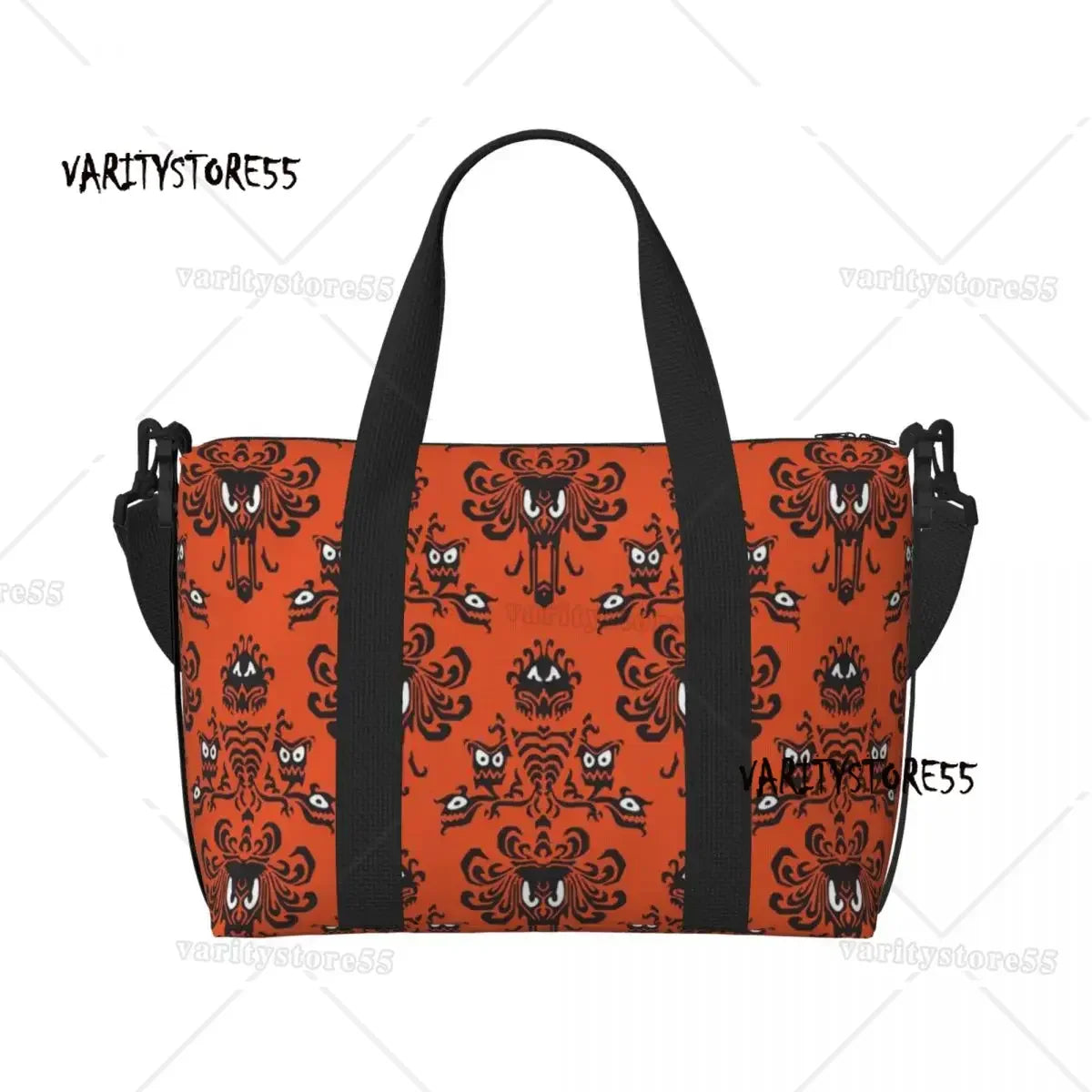 Custom Haunted Mansion Groceries Shopping Tote Bags Women Big Capacity Halloween Ghost Happy Haunts Gym Beach Travel Bags