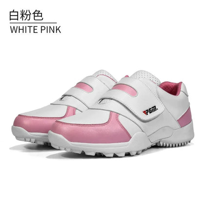 PGM Children Girls Boys Golf Shoes Anti-Skid Leather Outdoor Kids Sneakers Sports Shoes