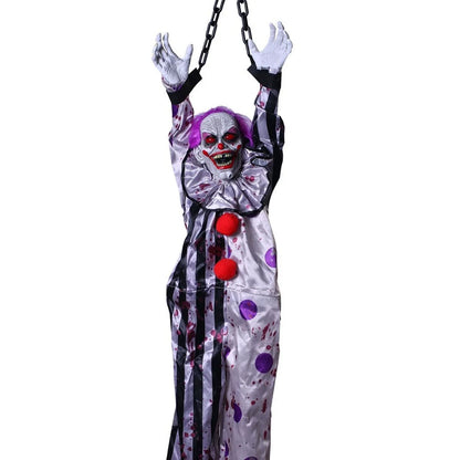 Halloween Decorations Electric Voice-Activated Hanging Ghost Clown Hanging Ghost Haunted House Horror Decoration Props