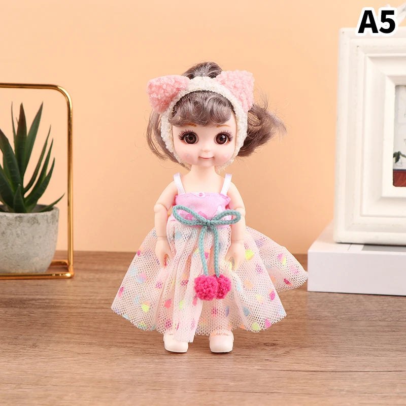 Innovative and Practical for Girls Birthday Gift Cute Fashion Princess DIY Dress Up Toys New 16CM Exquisite Mini Imitation Dolls
