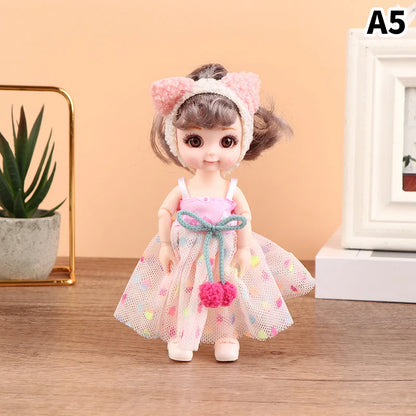 Innovative and Practical for Girls Birthday Gift Cute Fashion Princess DIY Dress Up Toys New 16CM Exquisite Mini Imitation Dolls