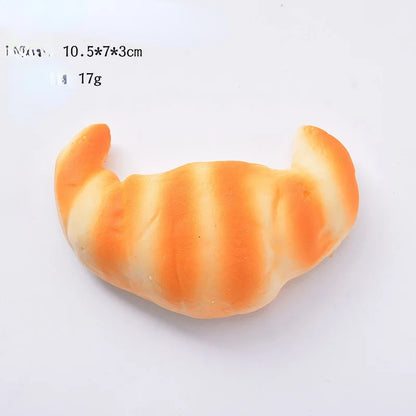 Creative Simulation Bread Toast Donuts  Squeeze Stress Relief Toys Spoof Artificial Bread Simulation Food Desktop Decoration