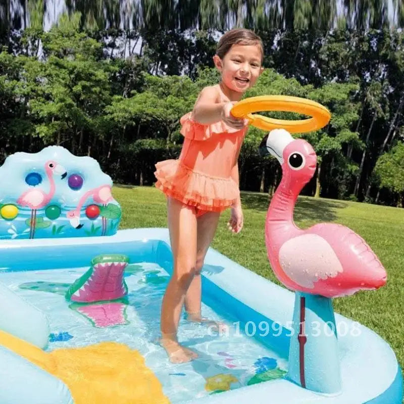 Swimming Children's Inflatable Big Pool Floats Slide Dinosaur Castle Pools Summer Play Piscina Water Toys Games Kids for Baby