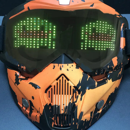 Bluetooth RGB Light Up Party Carnival Led Ski Goggles DIY LED Glasses Display Board Mask Screen Matrix Gift Toys