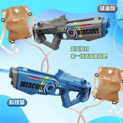 2024 NEW Summer Fully Automatic Luminous Water Blaster Gun，Electric Continuous Firing Water Gun，Pool Toy for Adult Kid Boy Gift