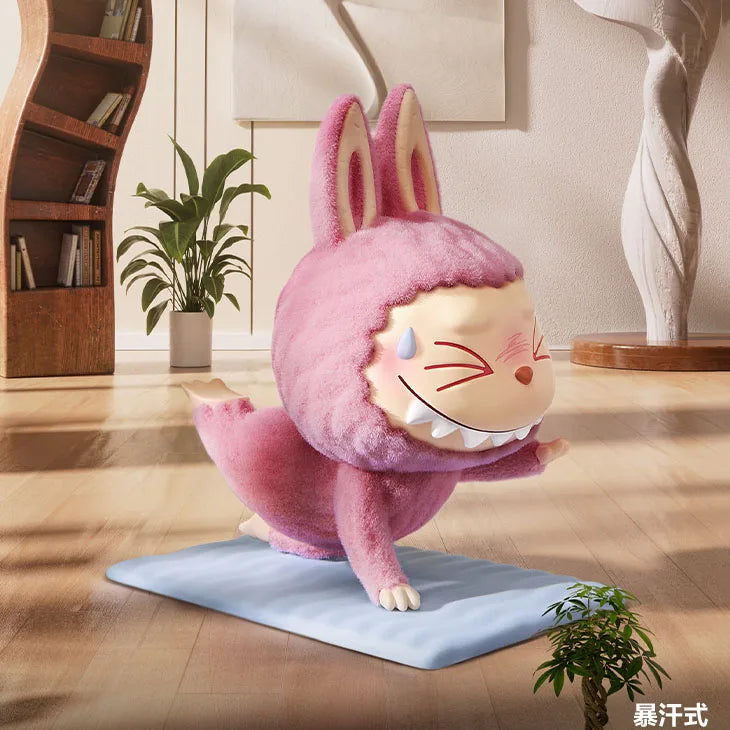 POP MART LABUBU THE MONSTERS Lazy Yoga Series Blind Box Toys Kawaii Anime Action Figure Caixa Caja Surprise Mystery Box Dolls