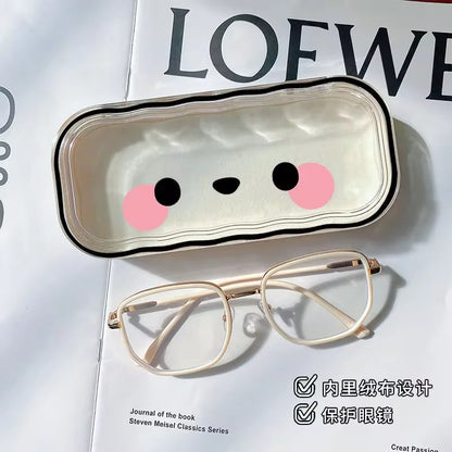 Hello Kitty Glasses Case Sanrio Storage Box Anime Kawaii Cartoon Transparent Wave Sunglasses Protective Case Gifts for Girls