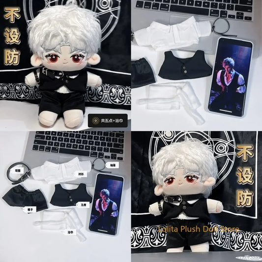Love and Deepspace Sylus 20cm Plush Doll Clothing Clothes Outfits Dress Up Cosplay Small Bath Towel Replaceable Anime Gift