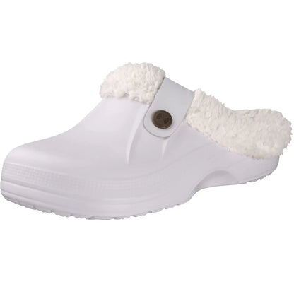 Evshine Winter Warm Clogs Men Waterproof Garden Slippers Fur Clogs Slippers Fuzzy Plush Slippers Bedroom Shoe for Indoor Outdoor