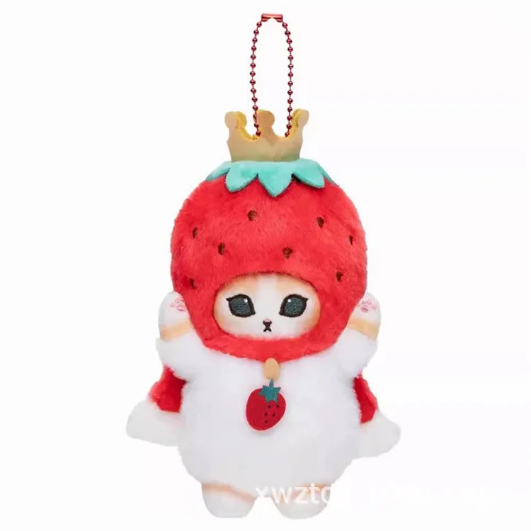 Kawaii Sanrio Plush Keychain Pendant Cartoon Mofusand Shark Cat Cross-Dressing Hello Kitty Kuromi Doll Stuff Backpack Decor Toys