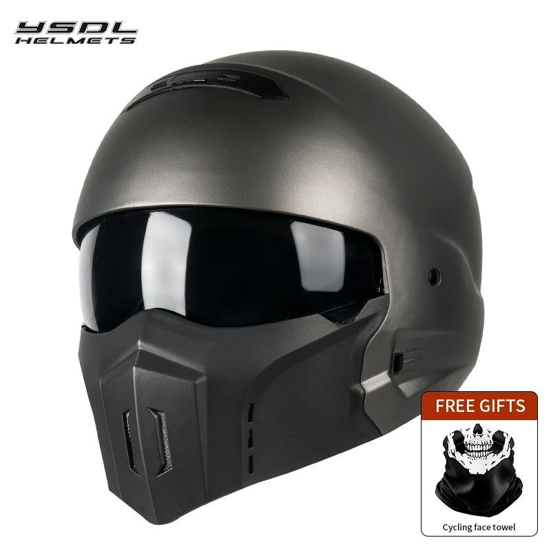 Scorpion Helmet Sunscreen Retro Motorcycle Full Helmet Men  Women Detachable Face Mask Combination Helmets Summer Safety Helmet