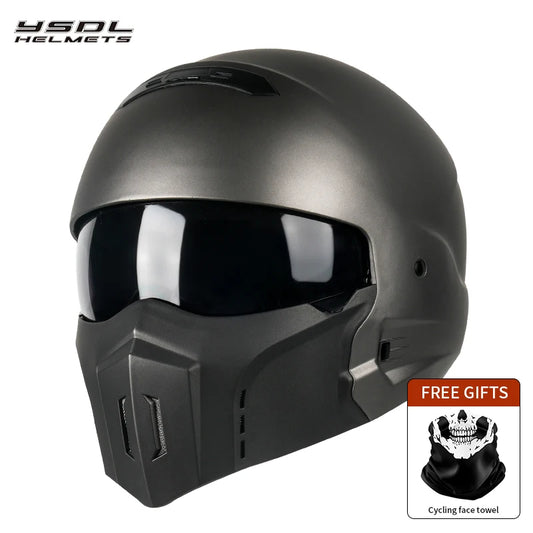 Scorpion Helmet Sunscreen Retro Motorcycle Full Helmet Men  Women Detachable Face Mask Combination Helmets Summer Safety Helmet