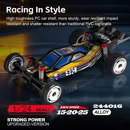 WLtoys 244016 1:24 RC Car 2.4G With DIY Lighting Electric High-Speed Competitive Racing Car Remote Control Toy for Kid Gift