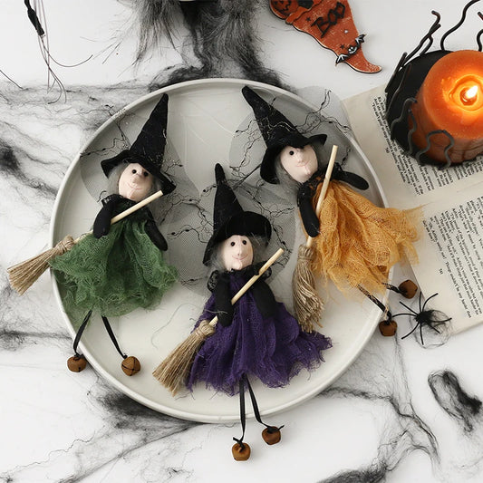 Scary Witch Doll Indoor Decor Halloween Props Home Decoration Halloween Witch Props Halloween Tree Hanging Ornaments Halloween T