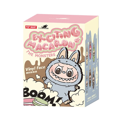 Genuine Popmart Labubu Exciting Macarons Vinyl Series Blind Box Sit Anime Kawaii Figure Room Decoration Customized Toy Kid  Gift