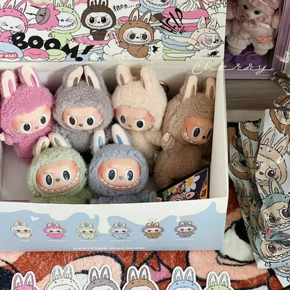 Labubu the Monsters Blind Box Cardiac Macarone Mysterious Surprise Box Guess Bag Figure Model Bag Keychain Gifts Toys
