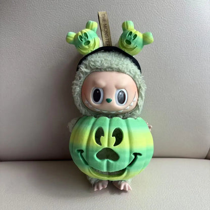 Clothes for Labubu Halloween Pumpkin Outfit Set for 1.0 3.0 Generation Vinyl Figure Collectible Decor Gift No Doll Included