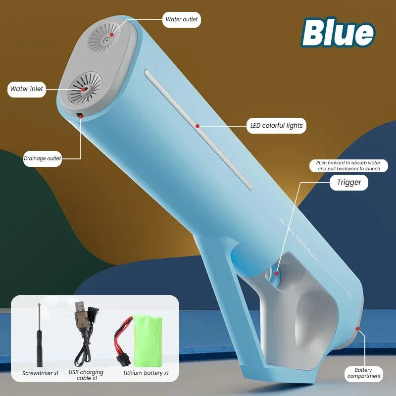 Hot Selling Dropshipping Electric Continuous Shooting Water Gun Toy Automatic Spray Outdoor Pool Summer Toy for Kids Adult Gift