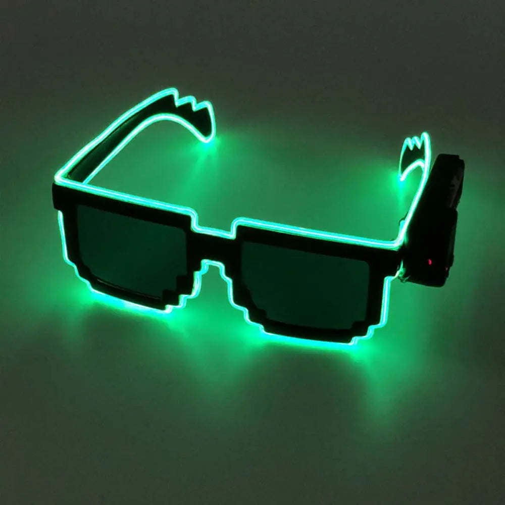 Cosplay Decorations Party Props Glowing Flashing Glowing Sunglasses Mosaic Glasses Led Light Up Glasses LED Luminous Glasses