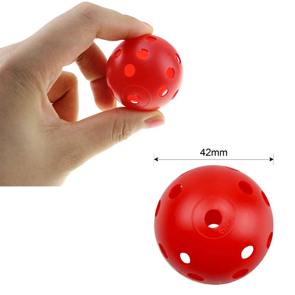 12/50pcs 42MM Practice Golf Balls Plastic Airflow Golf Ball Colorful Golf Practice Equipment