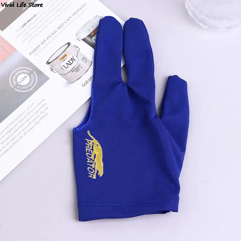 Beginners Practice Non-Slip Billiard Gloves Three Fingers Snooker Pool Cue Billiard Glove for Left Hand Lycra