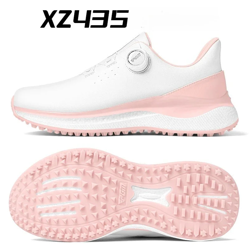 PGM Women's Golf Shoes Summer Waterproof High Elasticity Cushioning and Height Increasing Outdoor Sports Sneakers XZ435