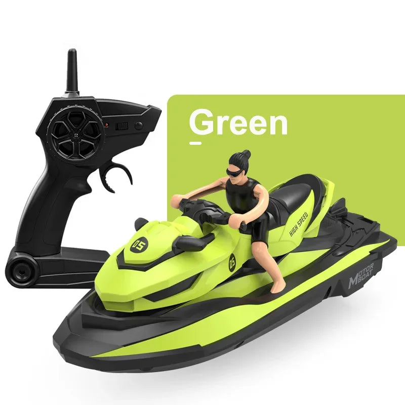 New 2.4g Mini Rc Jet Ski High-Speed Rc Doll Double Motor Boat and Electric Motorboat for Kids Summer Water Play Ideal as a Gift