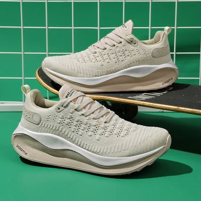 Sneakers Men Mesh Lightwieght Flat Fashion Lace-Up Training Jogging Gym Shoes Trendy Running Shoes for Man