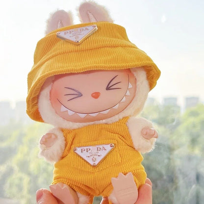 Labubu Corduroy Mini Doll Clothing Set Toys Cute Hats Clothes Shoes Vinyl Doll Accessories Training Sitting Party Games Toys